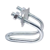 Pince de câble de câble métallique en acier inoxydable M6 1/4 de 304 pouces, attache de selle de boulon en U de dé à coudre