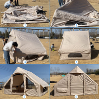 Tente gonflable KeepFuns pour le camping en plein air, le glamping, la randonnée, 4 à 8 personnes, maison en toile gonflable avec moustiquaire