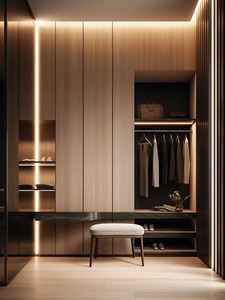 Dressing intégré, armoire de chambre à coucher, dressing pour bébé, armoires en MDF, dernières conceptions d'armoires de chambre à coucher, organisateur d'armoire - Product Image 6