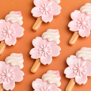 Cabujón de resina de flor dulce con forma de helado para accesorios de resina DIY y set de juego de comida en miniatura - Product Image 3