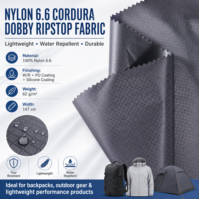 Hot Selling 30D Ripstop Nylon6.6 Nylon Fabric One Side Silicone Coated Used for Parachute Paraglider Hammock