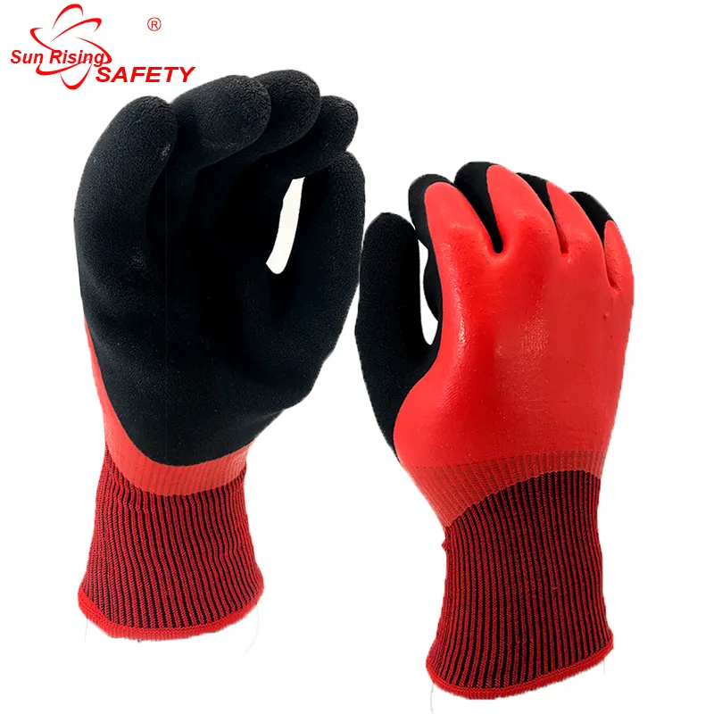 Buy Safety Gloves SRsafey Waterproof Thermal Terry Brushed Warm Lining Double Coated Latex Winter Safety Work Gloves