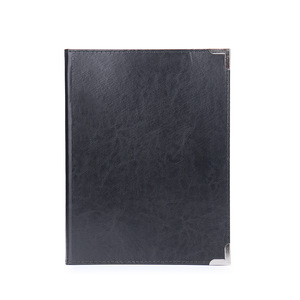 Buku Menu restoran longgar lintas batas PVC transparan dengan daftar harga restoran Barat buku Menu kulit PU gaya bisnis