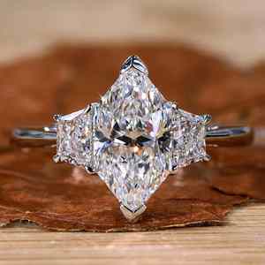 Auténticos anillos de oro sólido Mujeres Compromiso Venta al por mayor 10K 14K 18K VVS Moissanite - Product Image 1