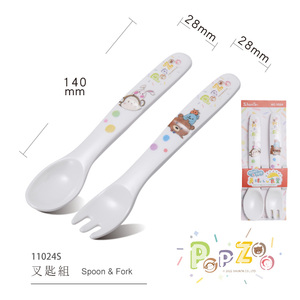 Asilo nido per la cena della colazione che serve articoli per bambini melamina colorato forchetta e cucchiaio Set di stoviglie per bambini - Product Image 3
