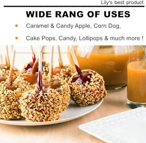 Spiedino naturale da 5.5 pollici per grigliare caramello, bastoncini di mele e caramelle, <span class=keywords><strong>pannocchie</strong></span>, <span class=keywords><strong>biscotti</strong></span>, lecca-lecca, arrosti (100 pezzi) - Product Image 4