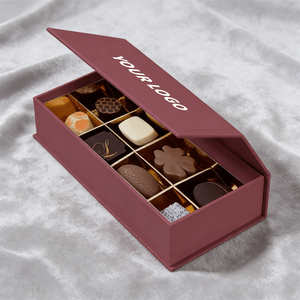 Luxury Environmentally Friendly UV-coated Rigid Cardboard Magnetic Closure Gift <b>Box</b> With Logo for Chocolate Brand Packaging - Product Image 3
