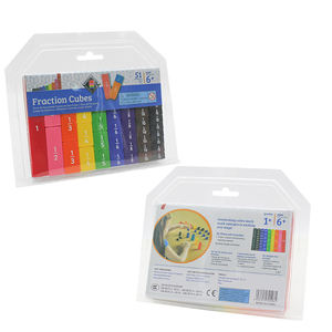 Cubes de tour de Fraction arc-en-ciel en plastique matériaux mathématiques Montessori pour enfants - Product Image 5