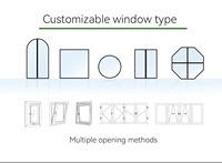 Ventana de Aluminio Resistente a la Intemperie con Marco Ultra Delgado, Tamaños Personalizables para Terrazas y Cerramientos de Patio