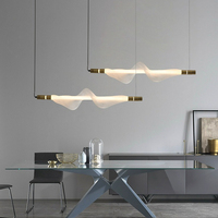 Lustre en maille artistique postmoderne, luminaire suspendu LED en nylon blanc avec LED chaudes pour salle à manger, chambre à coucher, hôtel