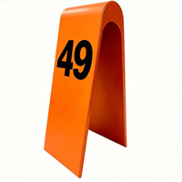 Numéros de table personnalisables en plastique ABS en forme de A, intelligents et double face, pour restaurants