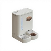 Distributeur automatique de nourriture et d'eau pour animaux de compagnie 5L nourriture 4L eau 2 en 1, distributeur intelligent WIFI pour animaux de compagnie avec caméra HD, contrôle par application Tuya, minuterie
