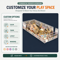 Aire de jeux intérieure personnalisée en aluminium et métal sur le thème du château, avec zones d'activités pour tout-petits et familles, pour centres commerciaux et gymnases