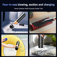 Vacuum Cleaner Mini Portabel 4-in-1 Daya Hisap 15000pa Layar Pintar Tanpa Kabel untuk Mobil dan Rumah