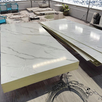 Panneaux muraux en marbre, feuille UV PVC/WPC, imperméables, écologiques, design moderne pour appartement, divertissement, décoration intérieure, maison