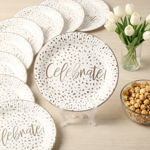 Platos Redondos de Papel Compostables Ecológicos con Diseño Personalizado de la <span class=keywords><strong>Sirenita</strong></span> para Baby Shower, Cumpleaños Infantiles - Product Image 6