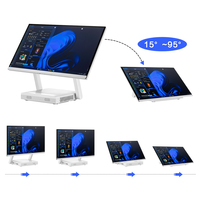 Computadora de Escritorio Todo en Uno Plegable de 23.8 Pulgadas, N5095 N95 N100, 8 GB 16 GB de RAM, 256 GB SSD, WiFi 5, Pantalla Táctil
