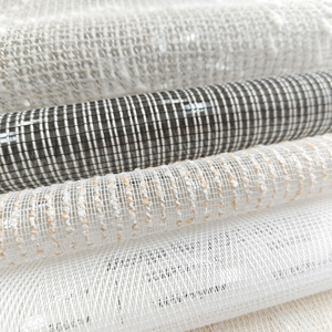 <span class=keywords><strong>Tela</strong></span> de Cortina Transparente de Voile Marrón Ignífuga de Lujo al por Mayor, OEKO-TEX, 280 cm, para Textiles del Hogar - Product Image 6