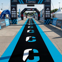 Tapis de course personnalisé avec motif de fin de parcours, épais, antidérapant, ignifuge, pour marathon, triathlon, publicité de marque, promotionnel