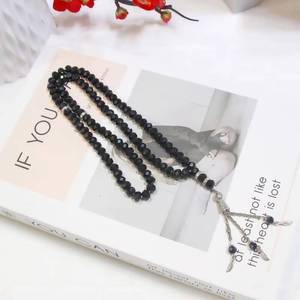 Tasbih étnico de cristal sólido pulido a mano, 8 mm, 99 cuentas, unisex, elegante, joyería religiosa musulmana de moda. - Product Image 1