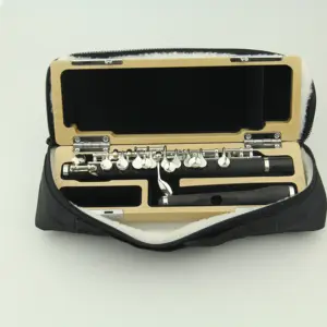 Chinese Manufacture High Quality Piccolo C Tone Composite Wood Piccolo With Double Mouthpiece For Professional Player