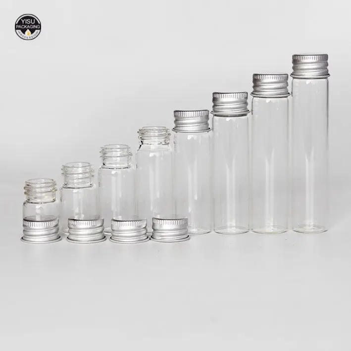 Tubes à essai en verre avec embouts de vis, 10 pièces