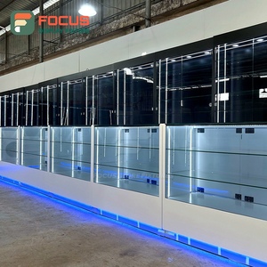 ตู้โชว์ร้านขายบุหรี่แบบหลายชั้น ตู้ไม้กระจกพร้อมไฟ LED ตู้โชว์ร้านขายยาสูบ - Product Image 4