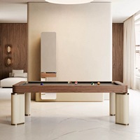 Luxe Moderne Chêne Bois Massif 2-en-1 Multifonctionnel 6ft 7ft 8ft 9ft Table de Billard Tennis Top Snooker Tables de Billard à Vendre