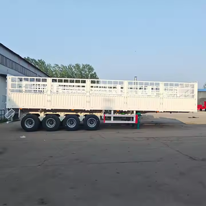Precio de fábrica: Semirremolque de 4 ejes y 40 pies con vallas para transporte de animales, carga a granel y paredes laterales - Product Image 3
