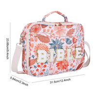 Housse de Bible florale pour femme, étui portable imprimé pour Bible, sac fourre-tout multifonctionnel pour livres, organisateur de journal, cadeau artistique