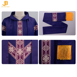 Robe de style ethnique médiéval pour spectacle de scène, tenue de <span class=keywords><strong>prière</strong></span> de prêtre transfrontalière, robe d'Halloween cousue - Product Image 2