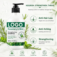 Shampoo fortifiant à la menthe et à la biotine, formule anti-chute de cheveux et anti-démangeaisons avec des extraits botaniques naturels, OEM ODM