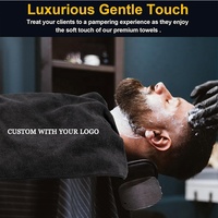 Serviette en microfibre avec logo brodé personnalisé, haute qualité, pour salon de manucure, spa, salon de beauté, barbier, coupe de cheveux, massage professionnel