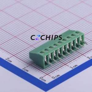 KF128-2.54-9P Screw Terminal Block Through hole Component (THT),P=2.54mm Connector 1x9P 2.54mm Green Through Hole - Product Image 2