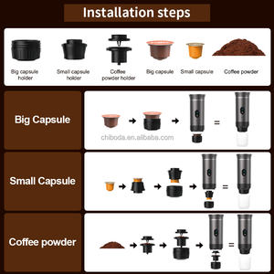 Machine à café commerciale portable tout-en-un Machine à expresso 3-en-1 pour capsules de café Café moulu pour l'extérieur, le voyage et la voiture - Product Image 5