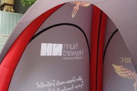 Publicité extérieure écologique personnalisée, tentes gonflables, équipement avec logo personnalisé