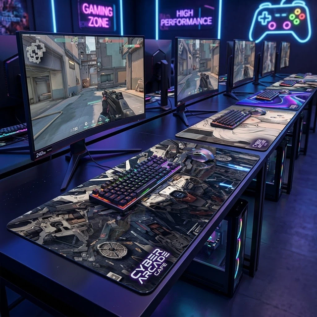 High-End Micro Etched Tempered Glass Waterproof Mouse Pad Smooth Non-Slip Custom Print FPS Valorant E-Sports Gaming Desk Mat