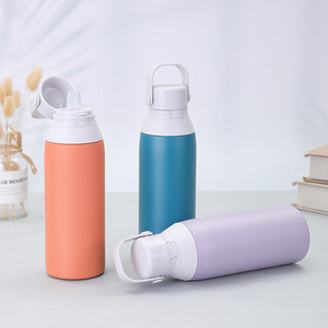 Customize Logo 500ml 750ml Double Wall 304 Stainless Steel <b>Flask</b> Vacuum Insulated Water <b>Bottle</b> With Handle For Sports - Product Image 4