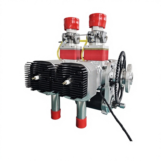 550cc 37kw 4 Cylinder 2 Stroke 50hp Aircraft Engine Gasoline Engine for Aircraft Models Carburetor & EFI Version