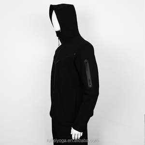 <span class=keywords><strong>Tuta</strong></span> da Ginnastica da Uomo in Pile Tecnico di Poliestere con Zip Intera e Logo Personalizzato, Completo Due Pezzi con Felpa con Cappuccio e Pantaloni <span class=keywords><strong>Jogger</strong></span> - Product Image 5