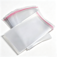 Sacs rétractables BOPP personnalisés 20*25+4CM pour T-shirts et vêtements, sacs OPP transparents jetables avec fermeture autocollante et logo
