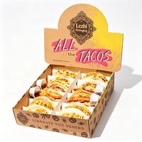 Boîtes à emporter pour tacos mexicains en carton blanc biodégradable, écologiques, recyclables et jetables avec logo personnalisé