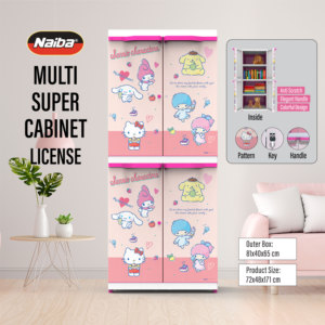 <b>Maximize</b> space with this portable wardrobe featuring a multifunctional, minimalist modern look and vibrant MSC license cartoon - Product Image 4
