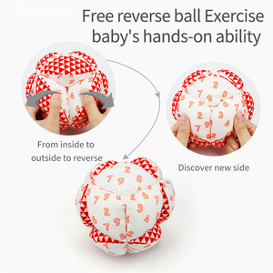 Pelotas de Actividades Sensoriales con Diseño Floral en Blanco y Negro, Juguetes Educativos Montessori para Bebés - Product Image 4