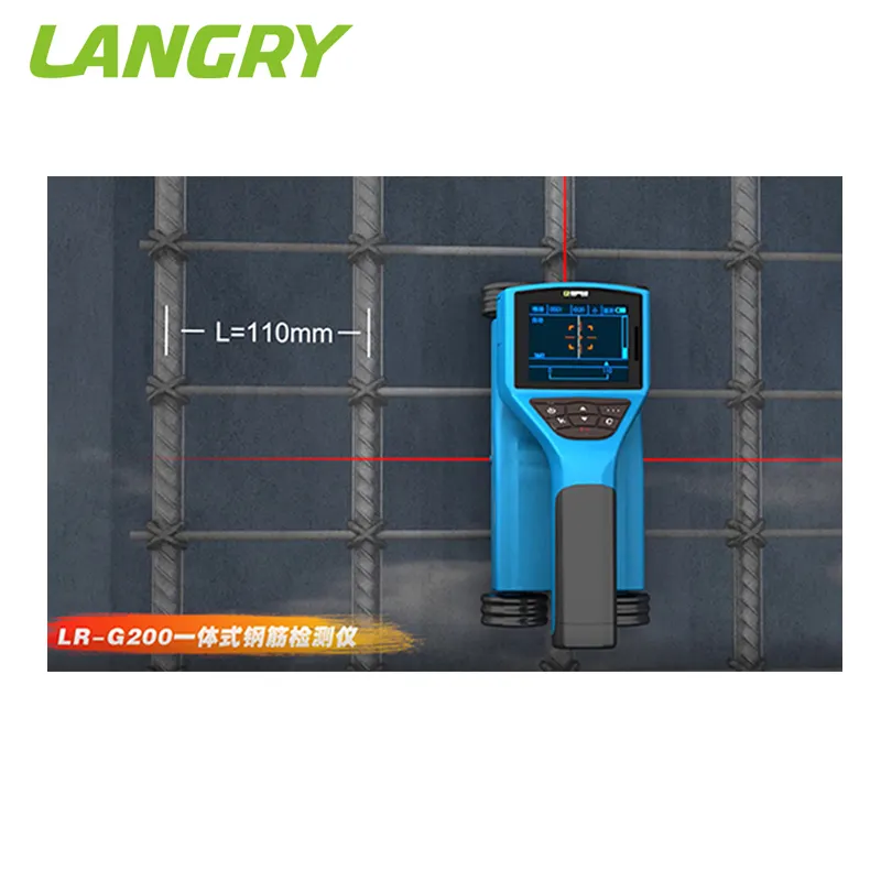 מוטות מברזל סורק LANGRY LR-G200 מגע מסך משולב Rebar גלאי פלדה בר סריקה Rebar locator