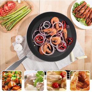 Poêle à frire DB en acier inoxydable 32 cm antiadhésive compatible induction avec couvercle en verre – Ustensile de cuisine moderne - Product Image 6