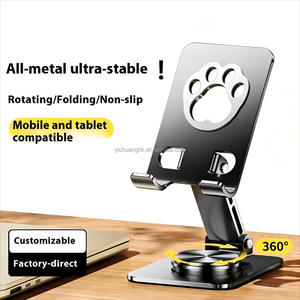 Cat's Claw Mobile Phone Stand <b>Rotatable</b> Bottom Phone Holder Foldable Lazy <b>Desk</b> Mobile Phone Holder - Product Image 2