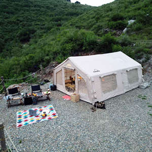 Tente de camping multi-personnes stable et grande, en tissu Oxford imperméable et ignifuge, pour toutes les saisons, installation rapide pour le camping d'équipe en extérieur - Product Image 1