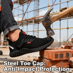 Chaussures de sécurité pour hommes, légères et fonctionnelles, toutes saisons, en maille respirante, semelle en caoutchouc, embout en acier <span class=keywords><strong>anti</strong></span>-écrasement - Product Image 2