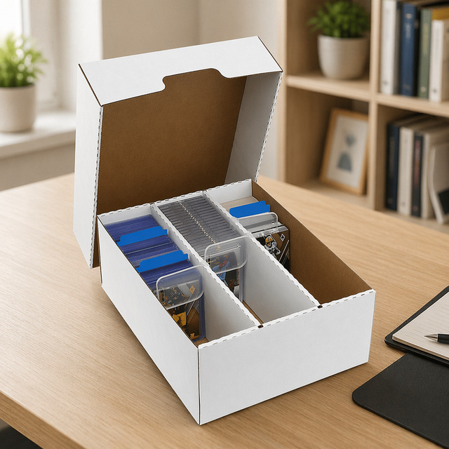 YAGELI Modern Trading Card Storage Box Cardboard Flexible Organizer Case Divider Tray for Sports Cards Bulk Storage Large